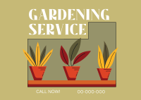 Gardening Professionals Postcard Design