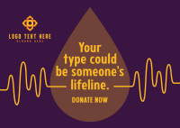 World Blood Donor Day Postcard Design