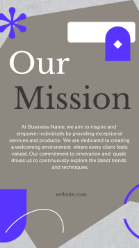 Stylish Our Mission Facebook Story Design