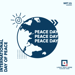 Day Of Peace Globe Instagram post Image Preview