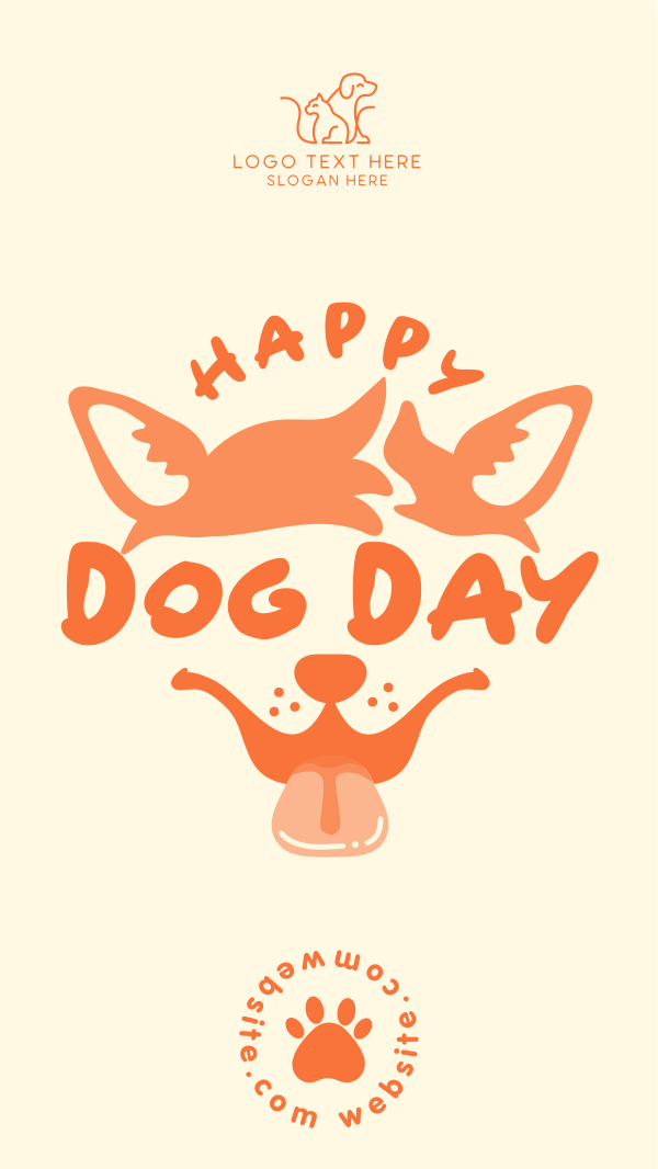 Dog Day Face Instagram Story Design Image Preview