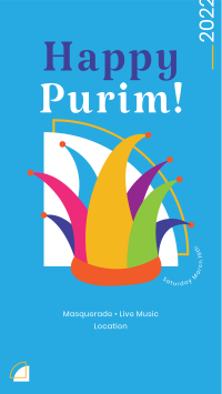 Purim Hat Facebook Story Design