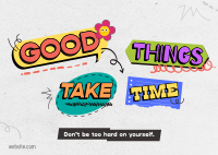 Retro Quirky Motivational Quote Postcard Image Preview