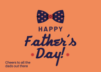 Father's Day Bow Postcard Design