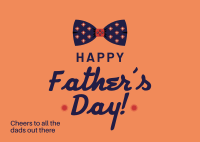 Father's Day Bow Postcard Image Preview