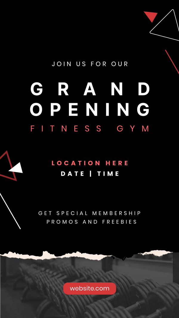 Fitness Gym Grand Opening Instagram Story Design Image Preview