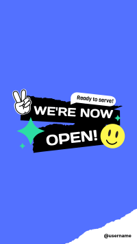 We're Open Stickers Instagram story Image Preview