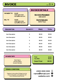 Retro Minimalist Invoice