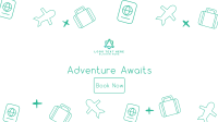 Fun Travel Icons Facebook event cover Image Preview