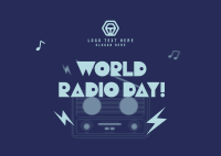 Radio Day Celebration Postcard Design