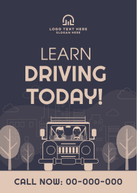 Driving Lesson Program Poster Design