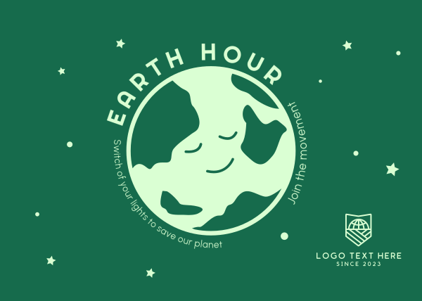 Sleeping Earth Postcard Design Image Preview