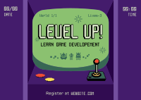 Retro 8bit Game Dev Course Postcard Image Preview