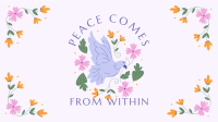 Floral Peace Dove Zoom Background Image Preview