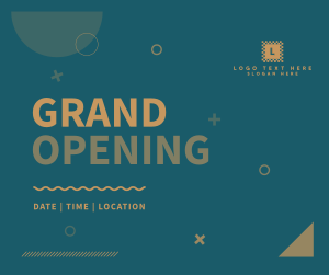 Geometric Shapes Grand Opening Facebook post Image Preview
