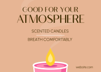 Scented  Candles Postcard Design