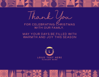 Modern Christmas Thank You Card Image Preview