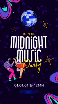 Midnight Music Party TikTok Video Design