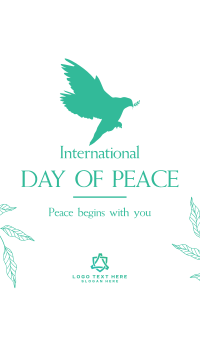 Day Of Peace Dove Facebook Story Design