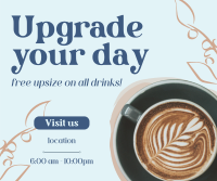 Free Upgrade Upsize Coffee Facebook Post Design