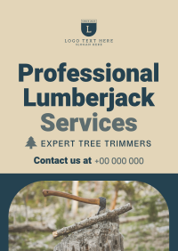 Professional Lumberjack Service Poster Design