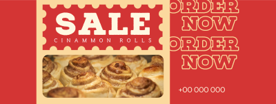 Cinnamon Rolls Sale Facebook cover Image Preview