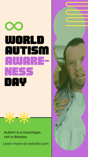Bold Quirky Autism Day Instagram story Image Preview