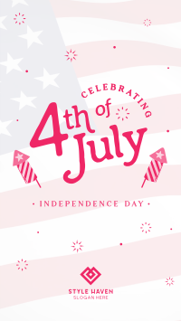 Modern Fireworks Celebrate 4th of July Facebook story Image Preview
