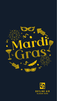 Mardi Gras Festival Facebook story Image Preview