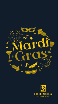Mardi Gras Festival Facebook Story Image Preview