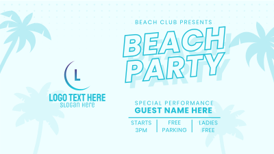 Beach Club Party Facebook event cover