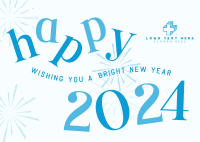 Bright New Year Postcard Design