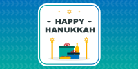 Hanukkah Gradient Pattern Twitter Post Image Preview