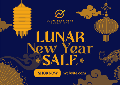 Lunar New Year Sale Postcard Image Preview