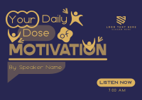 Daily Motivational Podcast Postcard Design