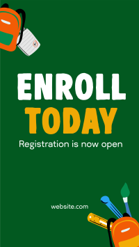 Enrollment Is Now Ongoing Facebook story Image Preview