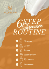 6-Step Skincare Routine Poster Design