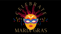 Masquerade Mardi Gras Facebook Event Cover Design