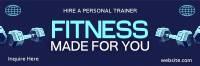 Personal Fitness Trainer Twitter Header Preview