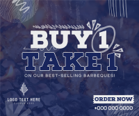 Buy 1 Take 1 Barbeque Facebook Post Design