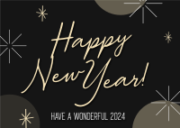 Wonderful New Year Welcome Postcard Image Preview