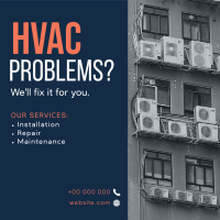 Serving You Excellent HVAC Service Linkedin Post Design