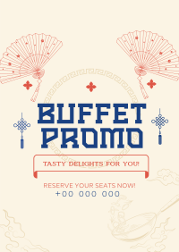 Elegant Oriental Buffet Promo Poster Preview