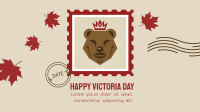 Victoria Day Bear Stamp Facebook Event Cover Design