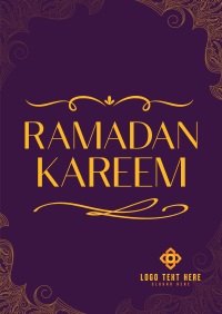 Ornamental Ramadan Greeting Poster Image Preview