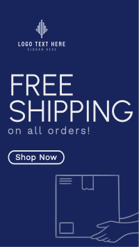 Minimalist Free Shipping Deals YouTube Short Design