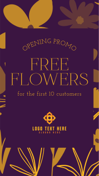 Free Flowers For You! Facebook Story Design