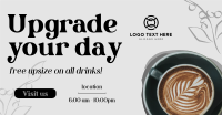 Free Upgrade Upsize Coffee Facebook Ad Design