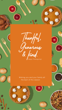 Thanksgiving Diner Instagram story Image Preview