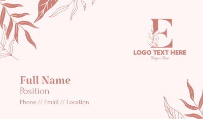 Decorative Leaves Business Card